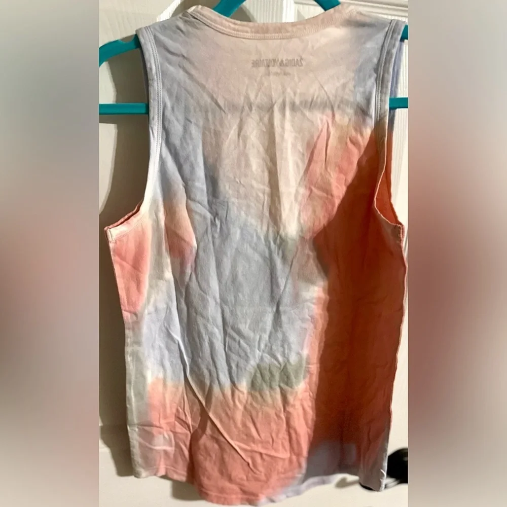 ‼️RARE‼️🎸Zadig & Voltaire🎸🔥NWT🔥TAM JORMI STRASS TIE-DYE Studded Tank—S - Picture 8 of 9